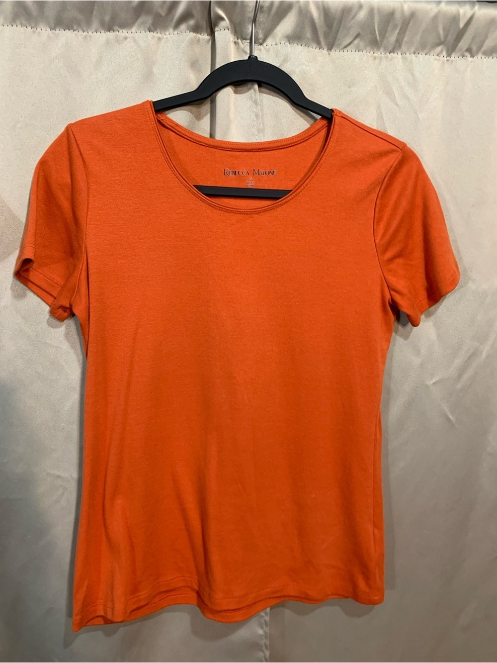croft & barrow Girls' Hot Pink Short Sleeve Tee with Orange Layer #64/2 - Picture 5 of 7